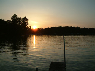 Photo of sunset at the cottage