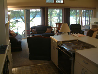 Picture of lake from kitchen